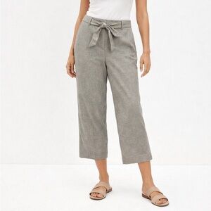 Halogen Grey Cropped Tie-Front Wide Leg Pants – Size 12